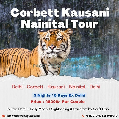 Corbett Kausani Nainital Tour Package
